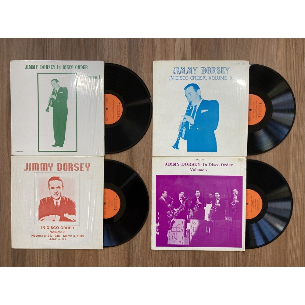 Jimmy Dorsey Vinyl LP Lot / Set of 4 (1970s) In Disco Order Volume 1, 6, 7, & 8